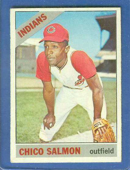 1966 Topps #594 Chico Salmon SCARCE HI# [#c] (Indians) Baseball cards value