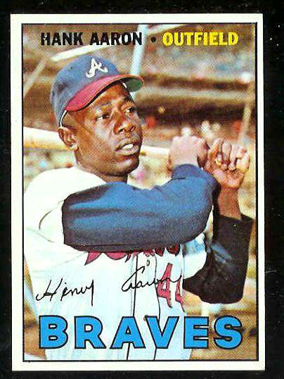 1967 Topps #250 Hank Aaron (Braves) Baseball cards value