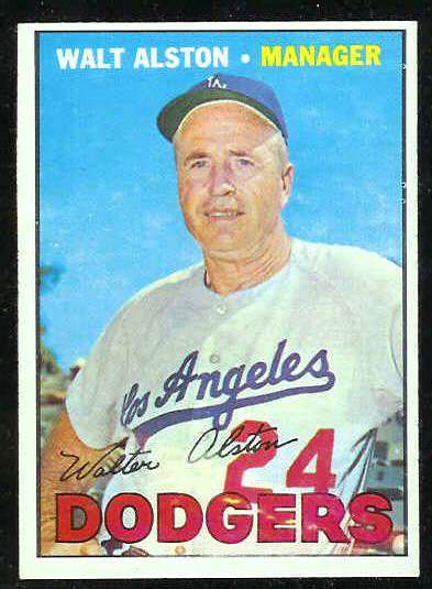 1967 Topps #294 Walt Alston MGR (Dodgers) Baseball cards value