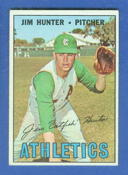 1967 Topps #369 Jim Hunter (Kansas City A's) Baseball cards value