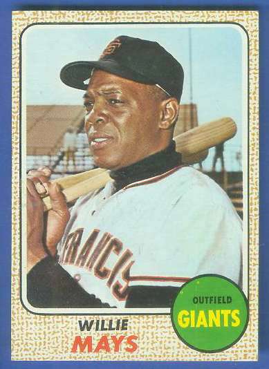 1968 Topps #.50 Willie Mays [#c] (Giants) Baseball cards