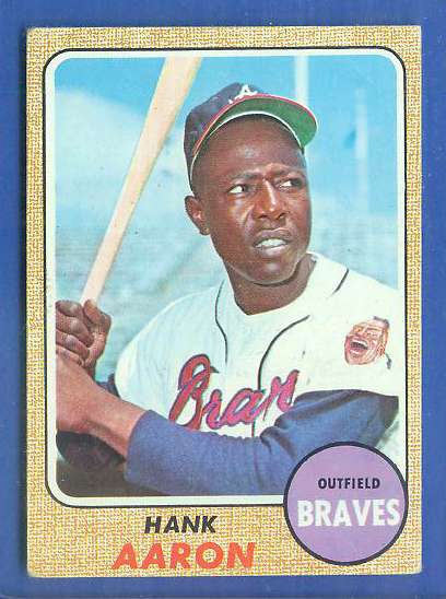 1968 Topps #110 Hank Aaron [#a] (Braves) Baseball cards value