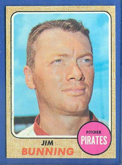 1968 Topps #215 Jim Bunning [#b] (Pirates) Baseball cards value
