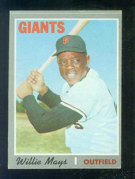 1970 Topps #600 Willie Mays (Giants) Baseball cards value