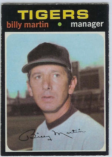 1971 O-Pee-Chee/OPC #208 Billy Martin MGR [#a] (Tigers) Baseball cards value