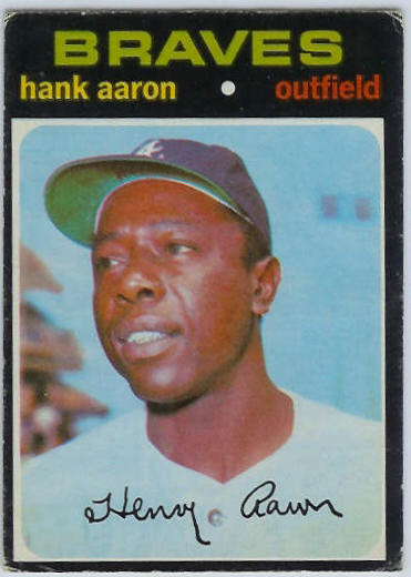 1971 O-Pee-Chee/OPC #400 Hank Aaron [#b] (Braves) Baseball cards value