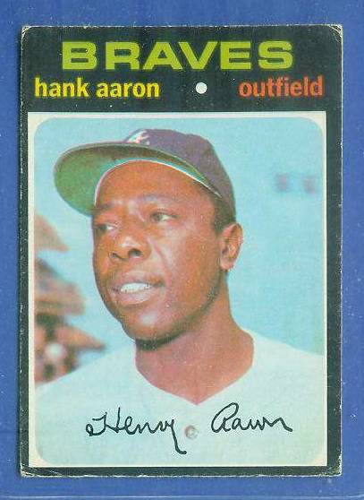 1971 O-Pee-Chee/OPC #400 Hank Aaron [#c] (Braves) Baseball cards value