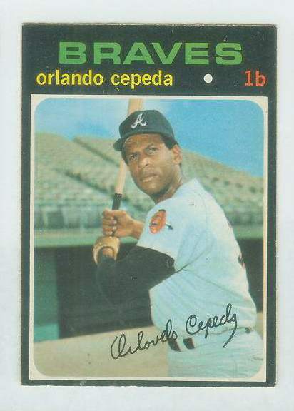 1971 O-Pee-Chee/OPC #605 Orlando Cepeda [#b] (Braves) Baseball cards value
