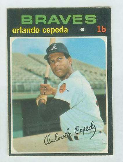 1971 O-Pee-Chee/OPC #605 Orlando Cepeda [#c] (Braves) Baseball cards value