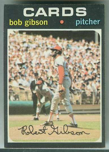 1971 Topps #450 Bob Gibson [#d] (Cardinals) Baseball cards value