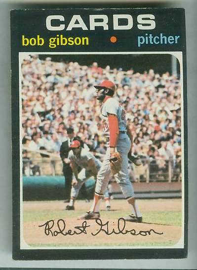 1971 Topps #450 Bob Gibson [#f] (Cardinals) Baseball cards value