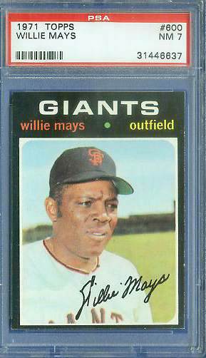 1971 Topps #600 Willie Mays [#psa] (Giants) Baseball cards value