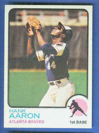 1973 Topps #100 Hank Aaron [#a] (Braves) Baseball cards value