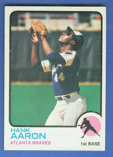 1973 Topps #100 Hank Aaron [#c] (Braves) Baseball cards value