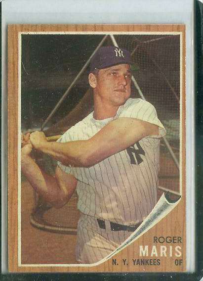 1962 Topps #..1 Roger Maris [#a] (Yankees) Baseball cards value