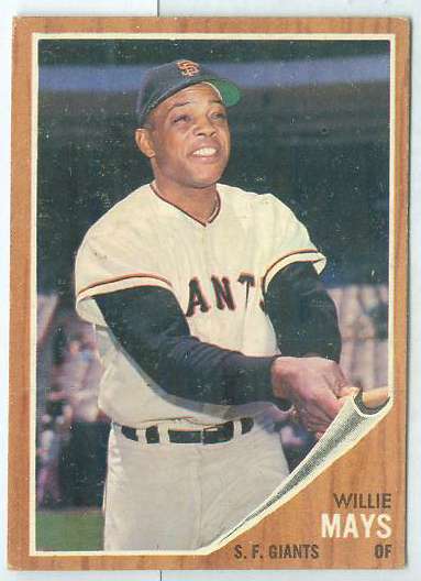 1962 Topps #300 Willie Mays [#b] (Giants) Baseball cards value