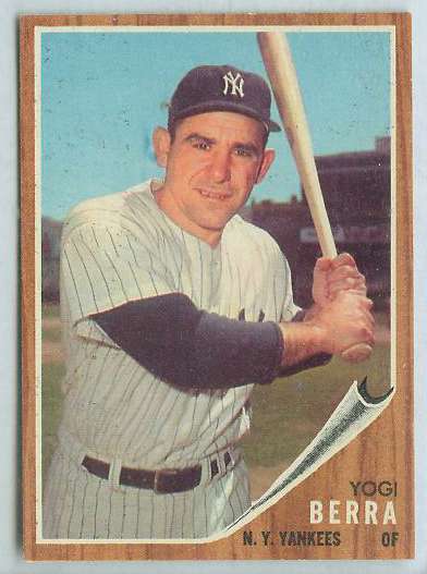 1962 Topps #360 Yogi Berra (Yankees) Baseball cards value