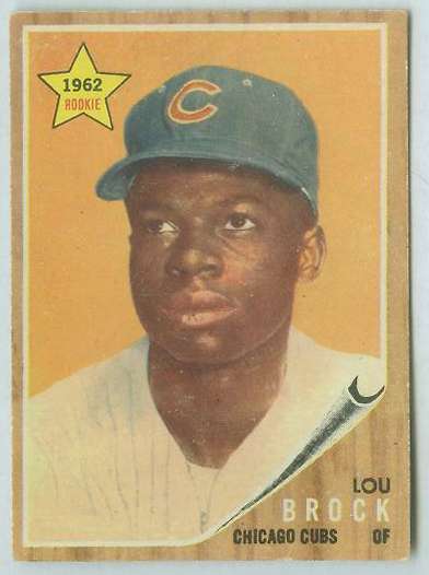1962 Topps #387 Lou Brock ROOKIE (Cubs) Baseball cards value