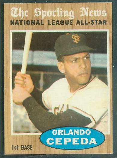 1962 Topps #390 Orlando Cepeda All-Star [#] (Giants) Baseball cards value