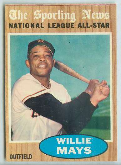 1962 Topps #395 Willie Mays All-Star [#a] (Giants) Baseball cards value