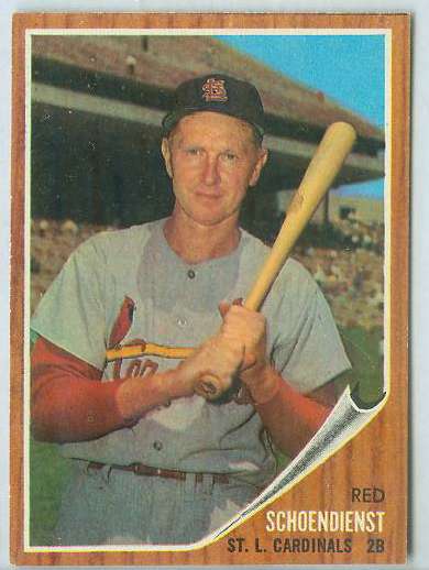 1962 Topps #575 Red Schoendienst SHORT PRINT HIGH # (Cardinals) Baseball cards value