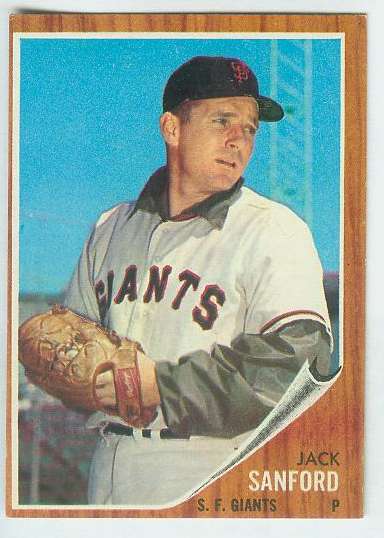 1962 Topps #538 Jack Sanford HIGH # (Giants) Baseball cards value