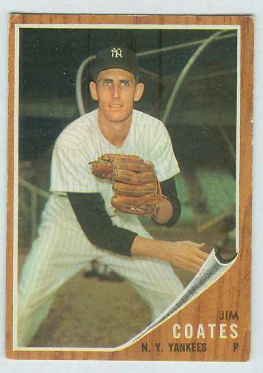 1962 Topps #553 Jim Coates [#b] HIGH #.(Yankees) Baseball cards value