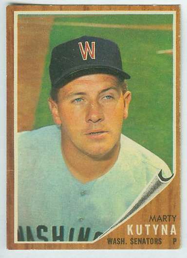 1962 Topps #566 Marty Kutyna SHORT PRINT HIGH #.(Senators) Baseball cards value