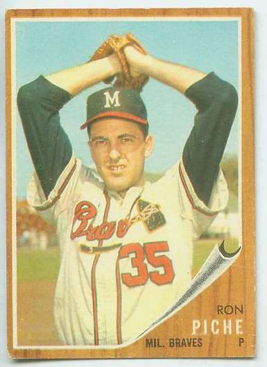 1962 Topps #582 Ron Piche HIGH # (Braves) Baseball cards value