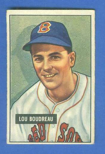 1951 Bowman #.62 Lou Boudreau (Red Sox) Baseball cards value