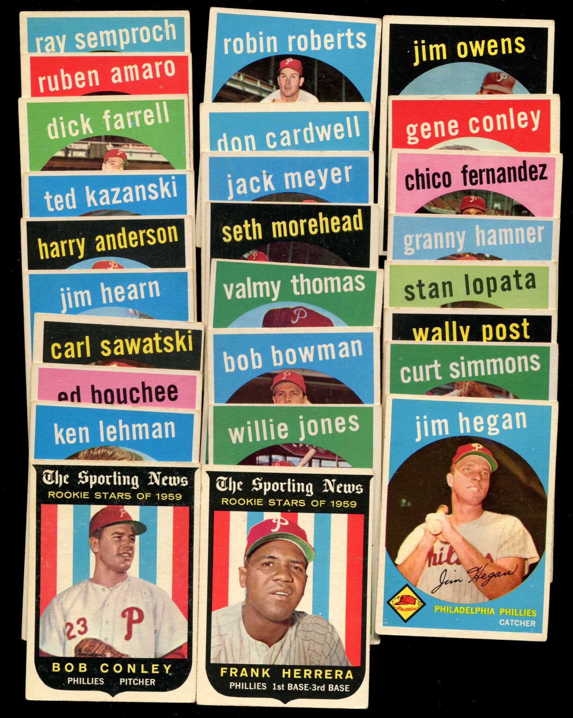 1959 Topps  - PHILLIES Near Complete Team Set (31/34) Baseball cards value