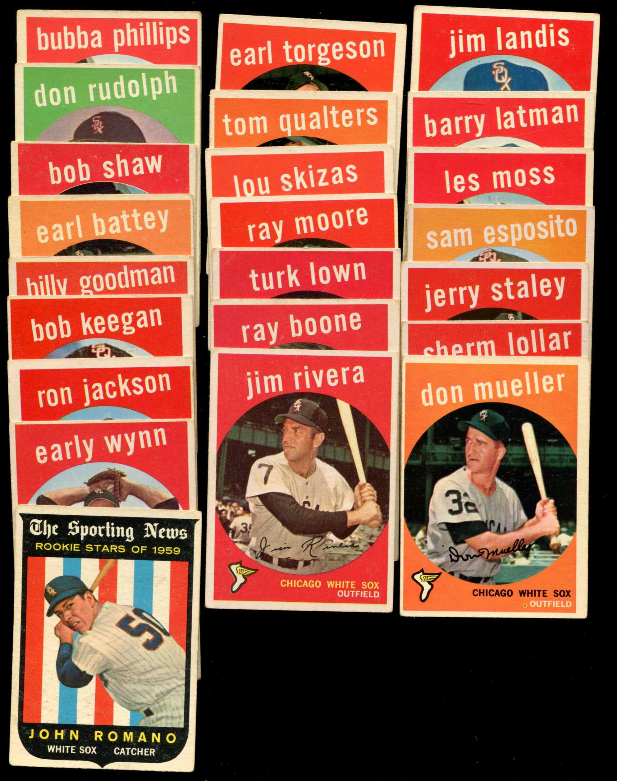 1959 Topps  - WHITE SOX Team Set (23) diff. with Early Wynn Baseball cards value