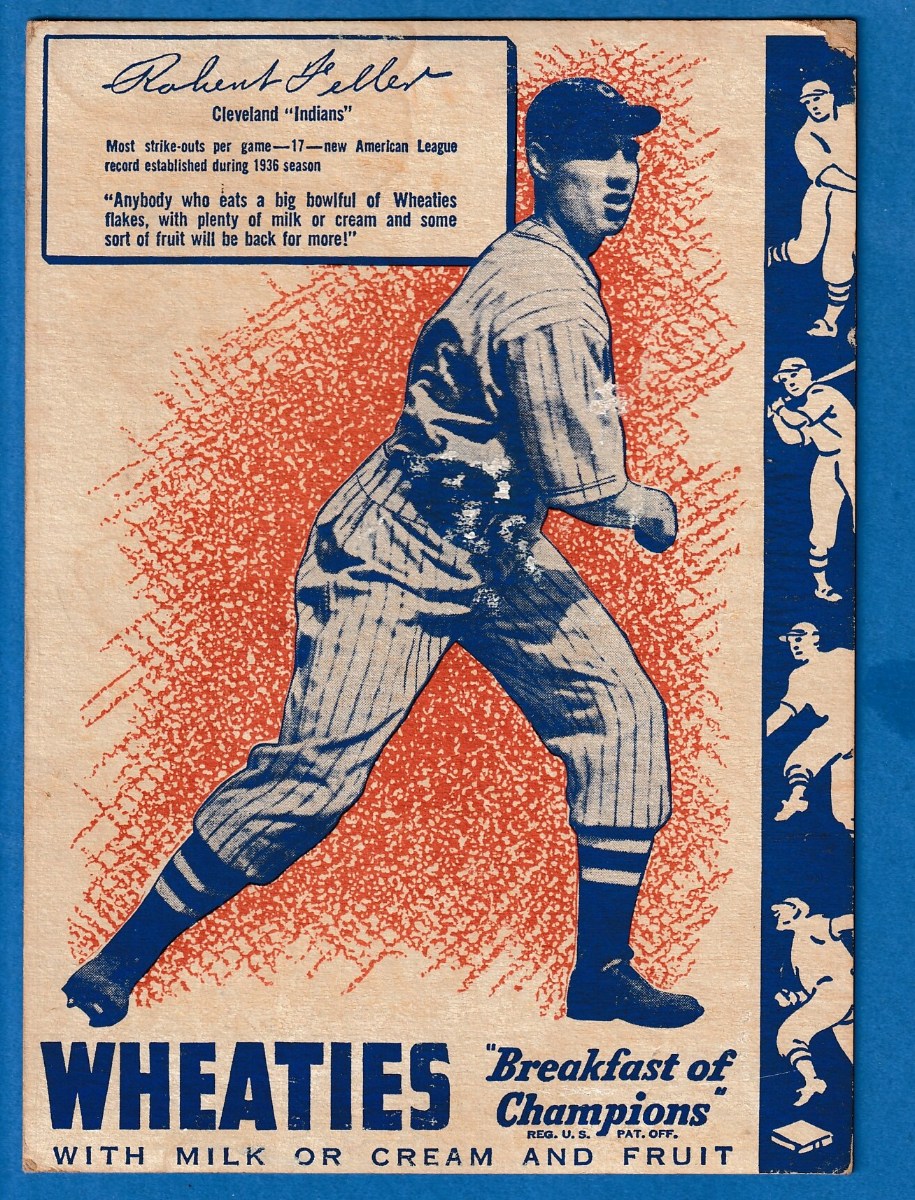 1937 Wheaties - Bob Feller (Indians) Baseball cards value