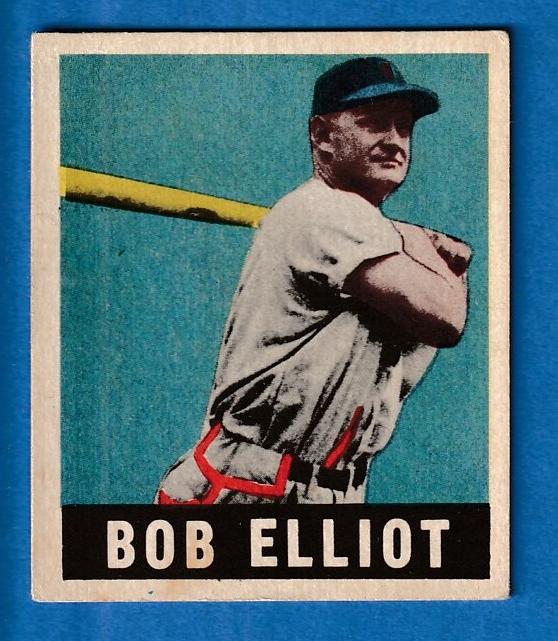 1948-49 Leaf # 65 Bob Elliot ROOKIE [Eliott] (Braves) Baseball cards value