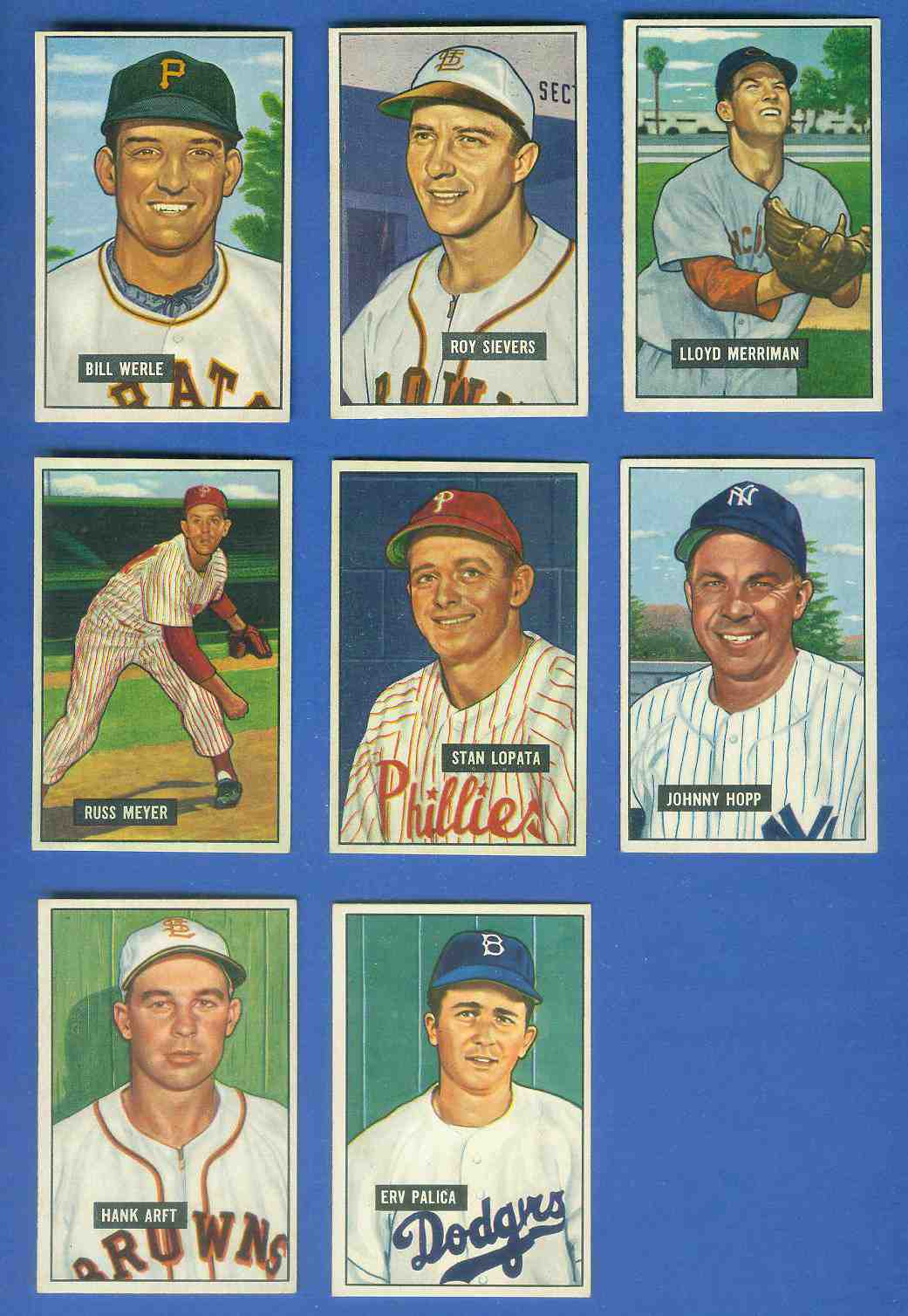 1951 Bowman # 76 Stan Lopata (Phillies) Baseball cards value
