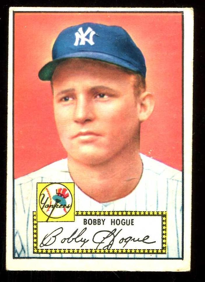 1952 Topps #  9 Bobby Hogue (Yankees) Baseball cards value