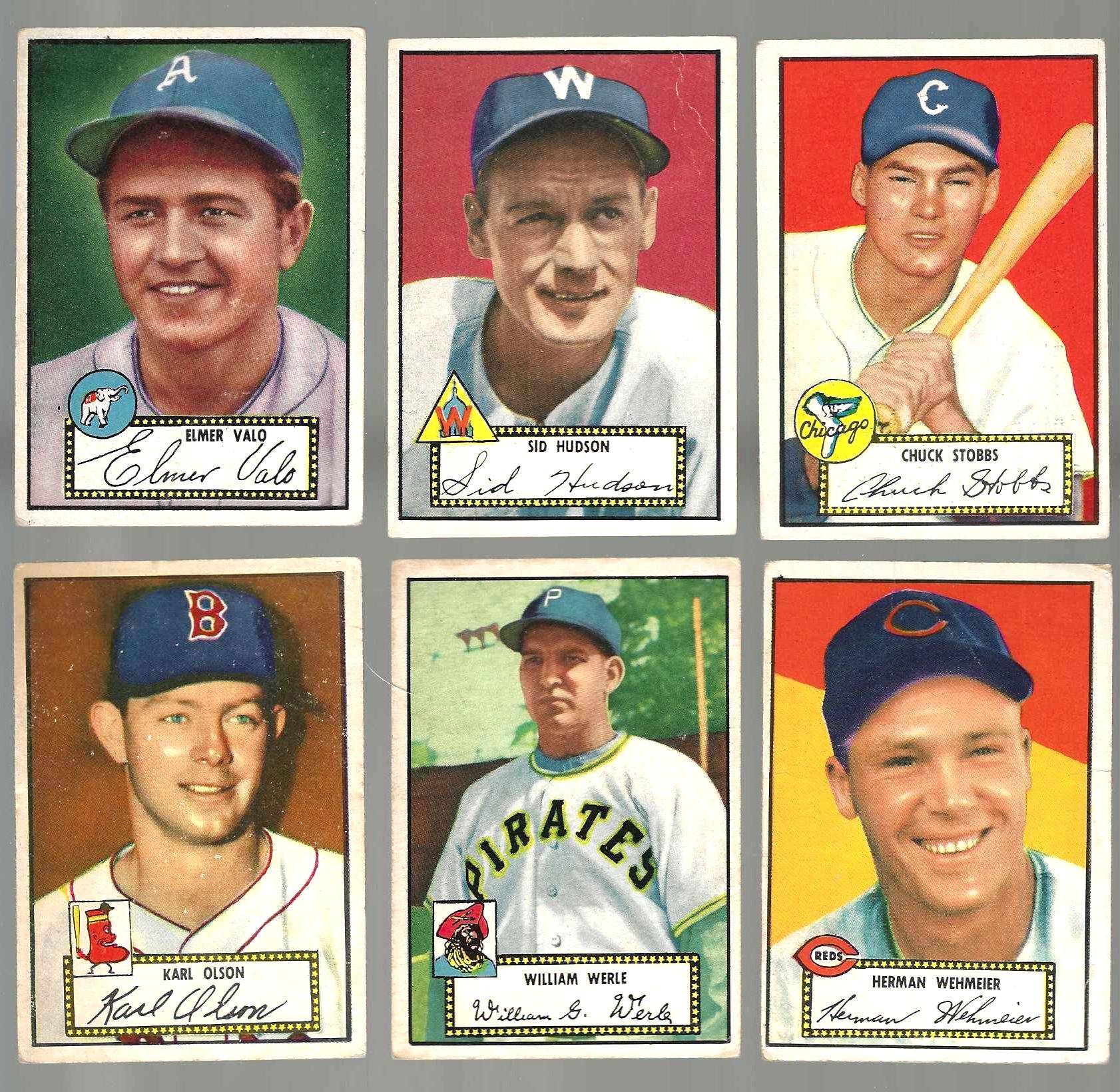1952 Topps # 62 Chuck Stobbs (White Sox) Baseball cards value