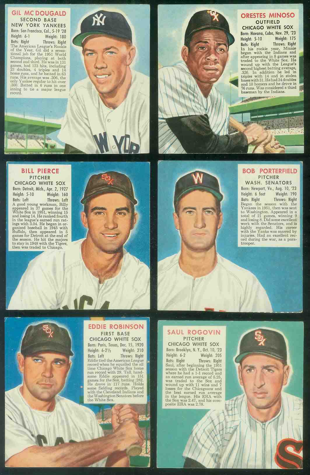 1952 Red Man #AL16 Billy Pierce (White Sox) Baseball cards