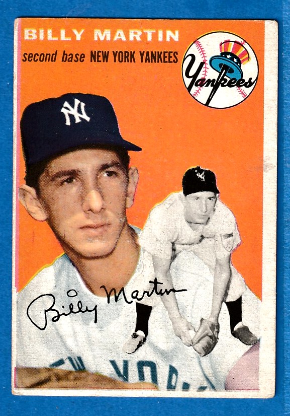 1954 Topps # 13 Billy Martin (Yankees) Baseball cards value