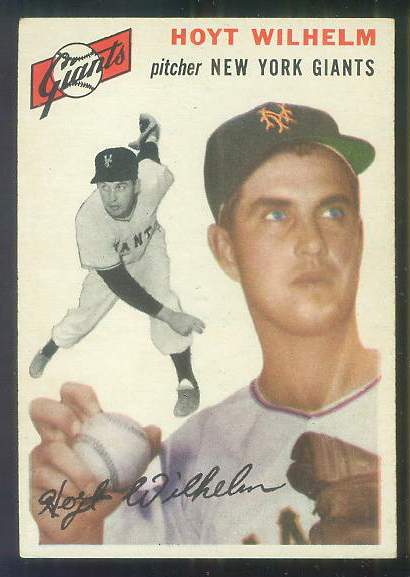 1954 Topps #.36 Hoyt Wilhelm [#x] (NY Giants) Baseball cards value