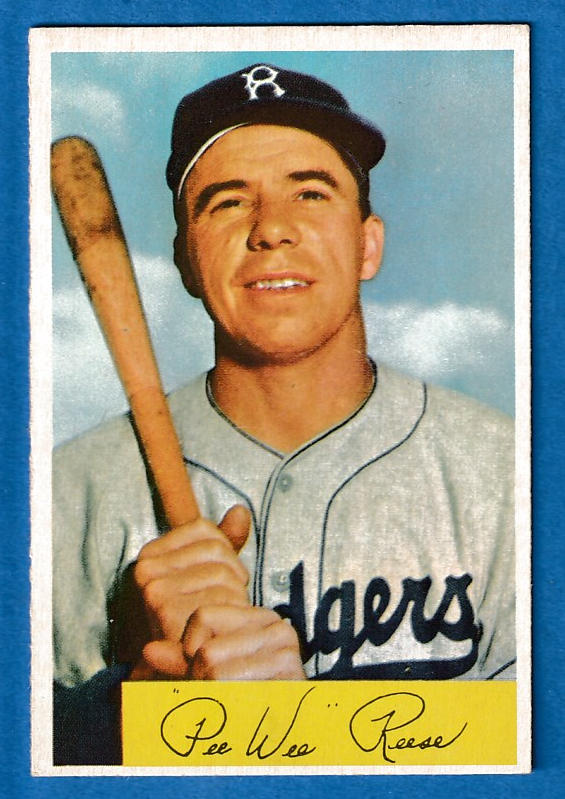 1954 Bowman # 58 Pee Wee Reese [#] (Brooklyn Dodgers) Baseball cards value