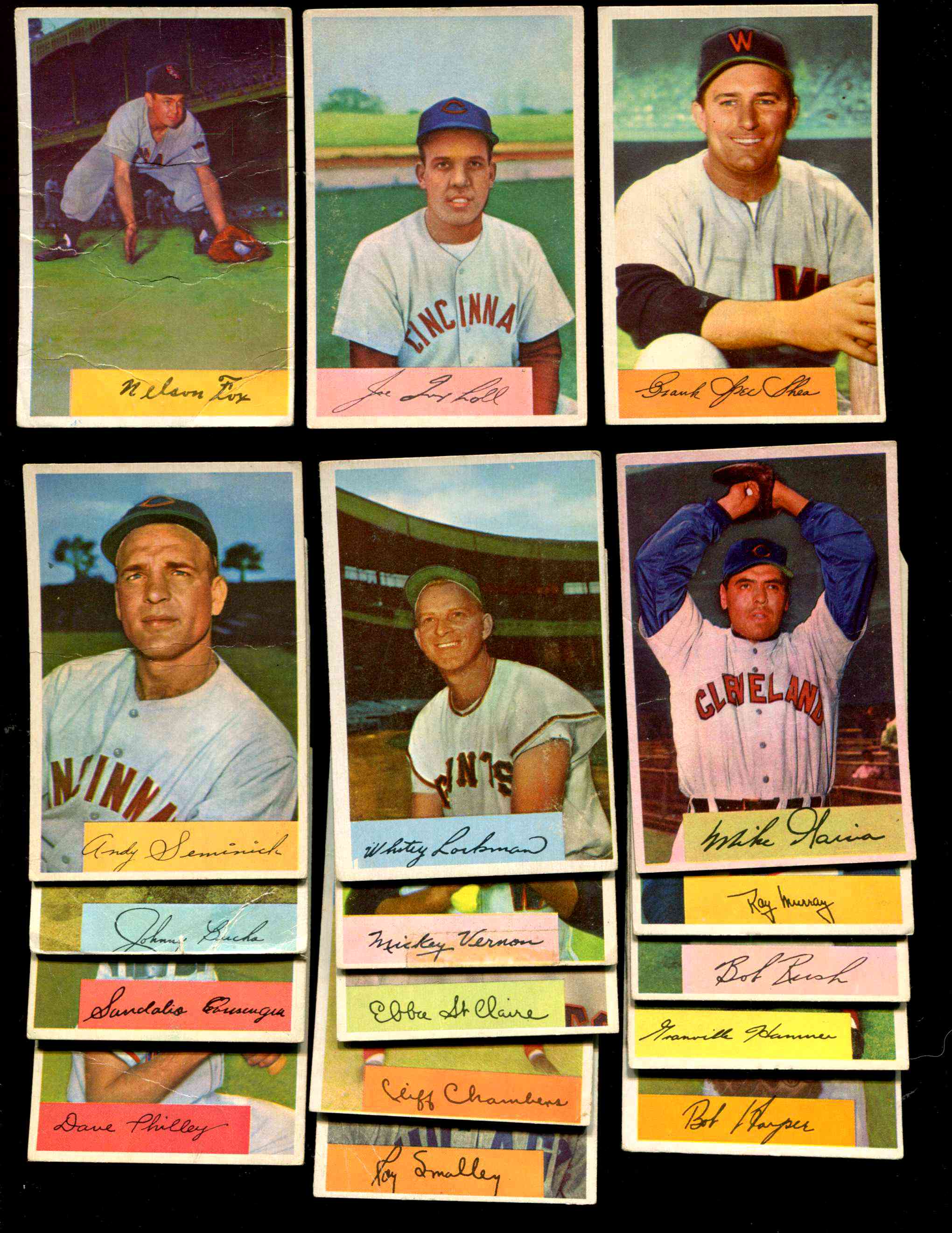 1954 Bowman #  - Lot of (17) different Baseball cards value