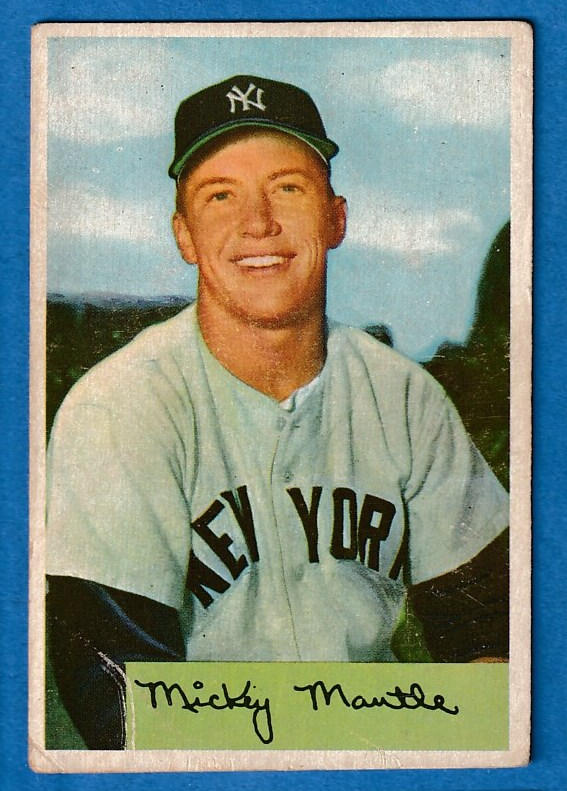 1954 Bowman # 65 Mickey Mantle (Yankees) Baseball cards value