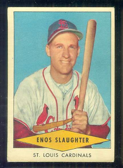 1954 Red Heart - Enos Slaughter (Cardinals) Baseball cards value