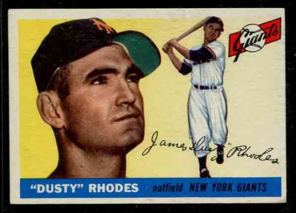 1955 Topps #..1 Dusty Rhodes ROOKIE [#c] (NY Giants) Baseball cards value