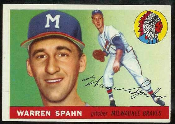 1955 Topps #.31 Warren Spahn [#asc] (Braves) Baseball cards value