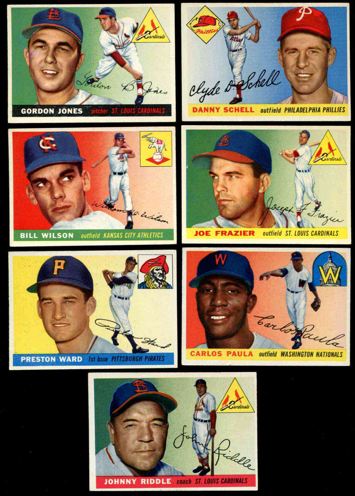 1955 Topps #.89 Joe Frazier [#x] (Cardinals) Baseball cards value