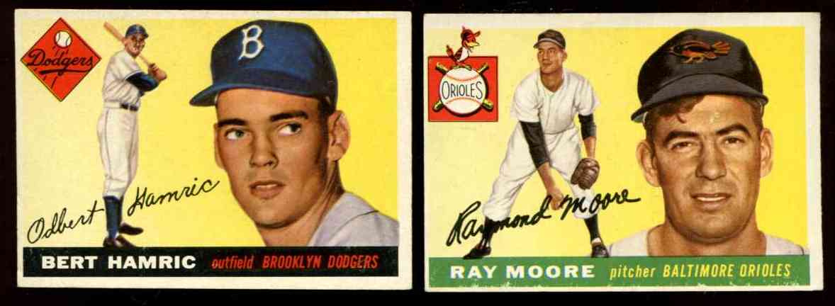 1955 Topps #199 Bert Hamric SCARCE HIGH NUMBER [#x] (Brooklyn Dodgers) Baseball cards value
