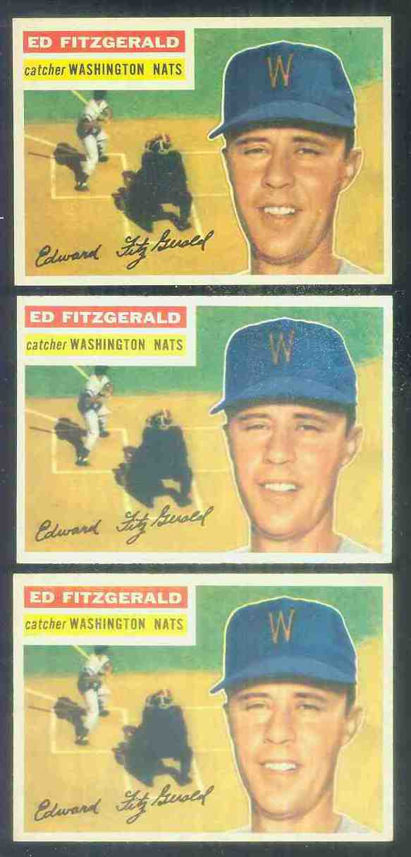 1956 Topps #198 Ed Fitzgerald (Washington Nationals/Senators) Baseball cards value