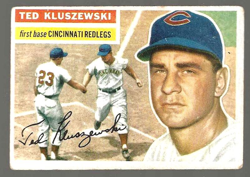 1956 Topps # 25 Ted Kluszewski [WB] [#] (Reds) Baseball cards value